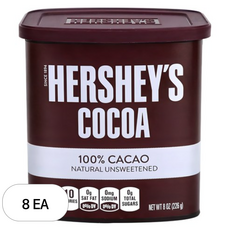 허쉬 코코아 카카오 내추럴 언스위튼드 226g 1개 1개, 1개입, 8개