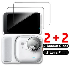 Insta360 GO 울트라 카메라용 HD 화면 보호 필름 렌즈가 있는 강화 유리 360 액세서리용 TPU, 04 2 Screen 2 Lens, 01 Insta360 GO Ultra
