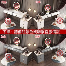 歐式LED智能伸縮梳妝台 (含收納櫃 梳妝椅) - 免安裝, 桌+櫃（備註顏色款式）,80CM