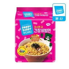 푸디버디 간장 비빔면 86g, 4개