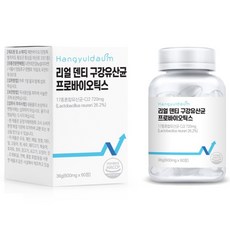 한결다움 특허 리얼 덴티 구강유산균 프로바이오틱스, 1개, 60정