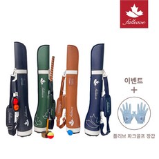 폴리브 파크골프가방 경량 스탠드4컬러 1인용 + 장갑 세트, 블랙