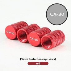 자동차 휠 타이어 밸브 캡 스템 에어더스트 방수 악셀라 데미오 아텐자, 24. MAZ-A2W-red-4PCS-, 1개