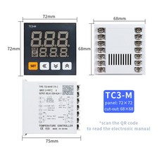 온도 조절기 입력 디지털 온도조절기 조절, 1개, 3) TC3-M 72mmx72mm