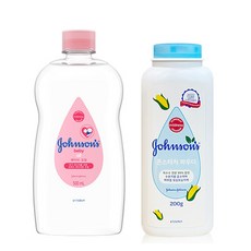 존슨즈 베이비 핑크 오일 500ml + 콘스타치 파우더 200g 2종 세트, 1세트