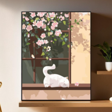 유화마음 diy 유화 그림 그리기 세트, 여유로운 낮잠