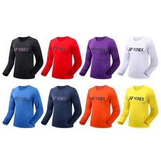 長袖薄款新款羽球衣 成人羽球衣 長袖羽球衣羽球服 長袖羽毛球服 長袖衛衣兵乓球服跑步衣羽球外套229#, 橙色（男款）,M-3XL（女款）留言, 1個