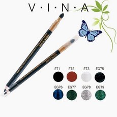 VINA 友娜 防水防油防暈染 眼線膠筆 閃亮/煙薰 專業光采多用筆, 詳見包裝, 詳見包裝, 星光黑