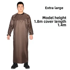 방수 내유성 긴 소매 앞치마 작업복 남여 산성 알칼리 애완 동물 미용실, 27 Coffee extra large