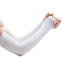 손가락 없는 드라이빙 선 슬리브 조절 가능한 암 슬리브 선 프로텍션 암 슬리브, 1세트, White