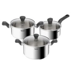 테팔 인덕션 이지쿡 냄비 3개, COLOR SILVER, 3종 / 양수+양수+편수, 1세트