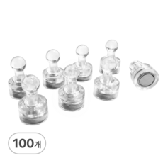 디왓츠303 초강력 네오디움 자석 미니 고리자석, 100개, 투명