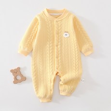 男女寶寶秋冬連體衣新生嬰兒保暖夾棉衣服嬰幼兒薄棉冬裝內穿打底