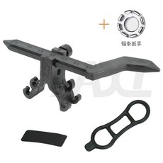 拾光優選好物 AXI調圈工具簡易輪組自行車車圈 工具百分表維修送輻條扳手, 1個, 黑色簡易調圈+扳手