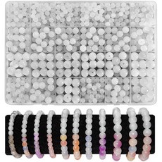 912피스 UV 색상 변경 유리 비즈 키트 팔찌 제작용 6mm 8mm 10mm 햇빛에 민감한 비즈 성인 여성을 위한 DIY 주얼리 공예 용품 목걸이 발찌 키트 - 창의적, 912피스 UV 색상 변경 유리 비즈 키트, 팔찌 제작