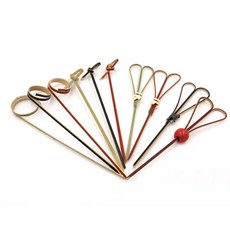 Vibe Bar 酒吧雞尾酒裝飾竹籤 橄欖籤 水果籤 一次性竹籤, 1個, 黑色結串 100支/包,9公分