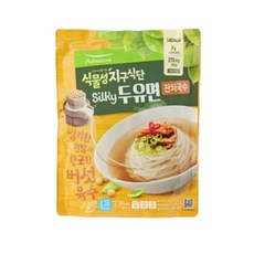 저칼로리 다이어트 풀무원 속편한 식물성 지구 식단 Silky 두유면 잔치 국수 2인, 374.4g, 2개