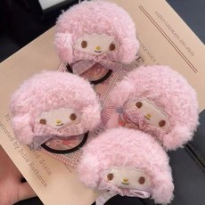 귀여운 캐릭터 헤어 스크런치 포인트 헤어끈 봉제 인형 머리끈 헤어악세사리