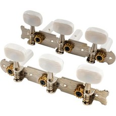 MusiclilyMusically Pro 33 클래식 기타 스트링 튜닝 페그스 키 기계 헤드 튜너 세트 기타용 니켈 타원 버튼, Oval button Nickel