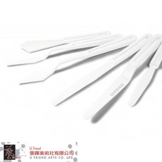 張 सौंद藝材 白色油畫/壓克力塑膠畫刀組, 1個