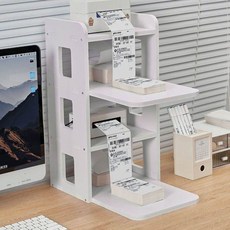 BenF Home 공간절약 라벨 송장 4단 보관 스탠드 데스크 정리대, 1개 1개
