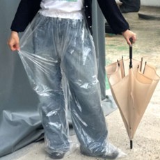 일회용 비닐바지 작업용 남자 여자 비닐우의하의