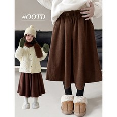 女童半身裙2025新款韓版童裝鞦鼕森係加絨燈芯絨寶寶裙子兒童短裙