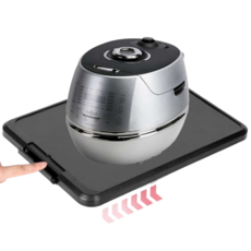 밥솥 슬라이딩 선반 트레이 이동식 주방 가전 선반 받침대, 1개, 블랙