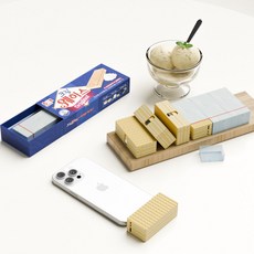 웨하스 도킹형 보조배터리 5000mAh, 크림(c타입)