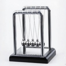 진자 구슬크래들 모션 충돌 영원한 소형 장난 아트 히트 책상 쇠구슬모빌 미니어처 모양 A형 글로브 블랙, 1개