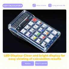 A32T-DIY 계산기 키트 LED 디스플레이 납땜 조립 연습을 배우기위한 배터리로 전자 만들기, 01 As Shown C