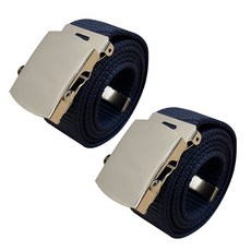 1+1 군용 벨트 전술 작업복 청바지 허리띠, 네이비+네이비, 2개