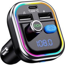 차량용 블루투스 어댑터 FM 송신기 무선 라디오 차량 키트 PD 36W USB 충전 충전기 MP3 플레이어