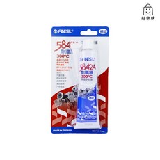 FINESIL 5842A 耐高溫密封膠 300°C 90ml, 1個, 銀鋁色