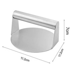 스매시 버거 프레스 햄버거 패티 고기 분쇄기 원형 몰드 고기용 주방, 1. Silver