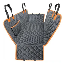 뒷좌석용 강아지 카시트 커버 100% 방수 해먹 (시야 확보 메쉬창 및 측면 지퍼 포함) 자동차 도어, 01 Black