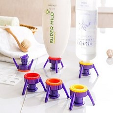 거꾸로 리필 알뜰캡 6P 1세트 화장품 샴푸 절약 소스캡 디스펜서 소분 리필용기