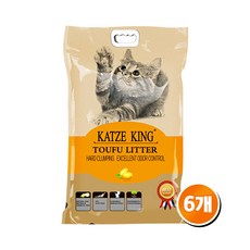 카츠킹 고양이모래 천연콩비지 두부모래 6L 6개, 7L