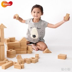 童心園Weplay 軟質木紋積木4cm - 30件組 - 軟積木 建構積木 托育/托嬰/幼稚園適用, 1個