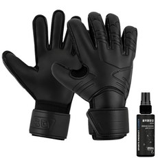 풋볼몬스터 JANUS 어린이 성인 골키퍼장갑 전용세정제 파우치 증정 손가락꺾임방지 핑거세이브, 올블랙, 1개