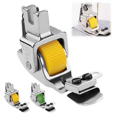 루이 재봉 압박발 다기능 롤드 헴 인비지블 지퍼 가이드 바 프로 마감, 1개, 노란색