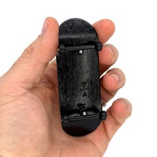 티크 튜닝 34mm 신동 다작 완성 핑거보드 - 올 블랙 | x 97mm 수제 목재 베니어 데크 업그레이드된 오링 100D 폴리우레탄 휠 스틸 로크너트, Teak Tuning 34mm Prodigy Proli