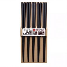 日本SUNLIFE 耐熱筷5入組《泡泡生活》洗碗機可用 烘碗機可用, 1個, 八角全黑色