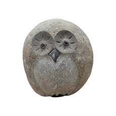 可愛貓頭鷹石雕 花園擺飾 戶外庭院裝飾 石頭工藝品 園藝造景, 貓頭鷹雕2S型10-15*H15-18cm