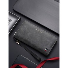 新款男士錢包多卡位休閒長款錢夾，大容量手拿包手機零錢包，父親節禮物