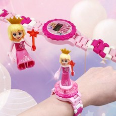 빙글빙글 공주 블럭시계 손목시계