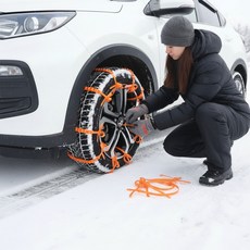 자동차 스노우체인 차량용 일회용 케이블타이 형 간편설치 눈길체인, 1개