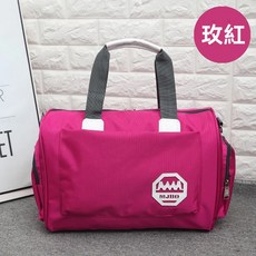 MJBO 運動健身包 大容量輕便運動提袋 時尚旅行收納包 玫瑰紅, 玫紅色, 1套