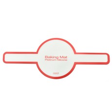 臺灣出貨硅膠烘焙墊廚房麵包麵團轉移墊耐高溫防滑 長柄設計烤箱烘焙麵團操作家用烘焙專用工具, 1個, 白底紅邊【透明】