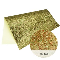 반짝이는 반짝이 패브릭 골드 A4 인조 가죽 시트 DIY 액세서리 합성 피혁 22*30cm, rainbow golden, 1개